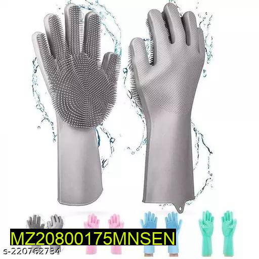 Silicone dish washing gloves